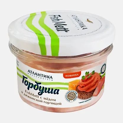 Рубленная горбуша Атлантика FishMett с медом и дижонской горчицей 170г