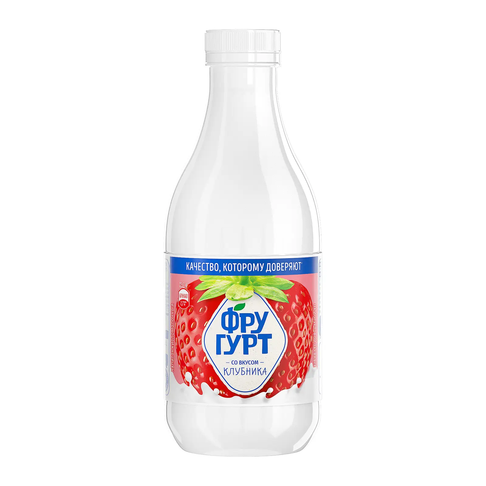 Изображение товара Напиток Фругурт кисломолочный со вкусом клубники 1% 930г