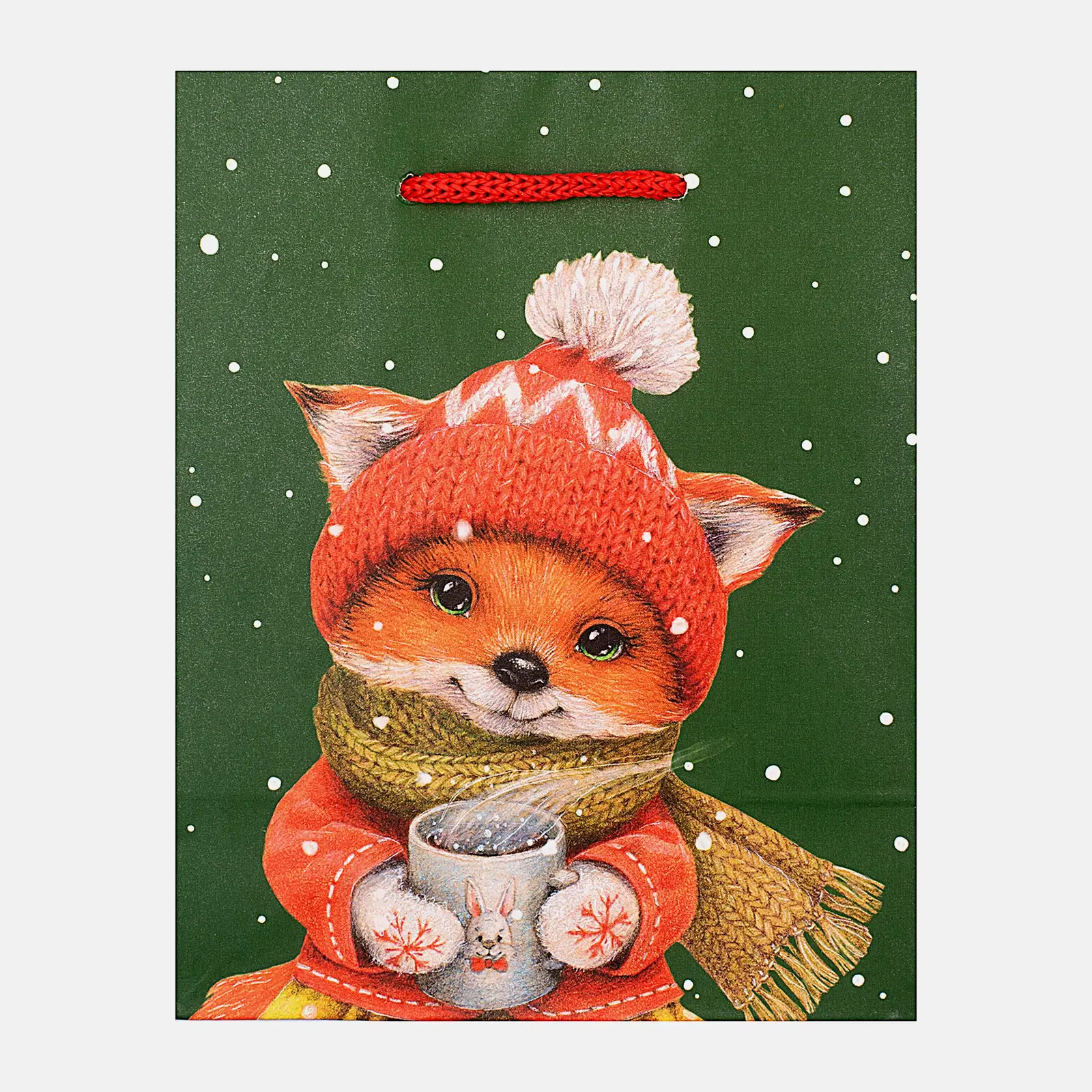 Подарочная сумка бумажная новогодняя 11.5*14.5*6.5см в ассортименте