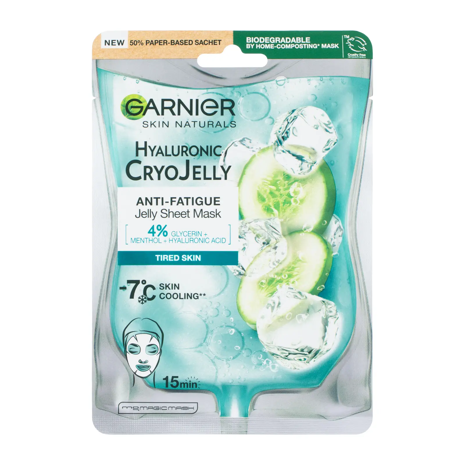 Маска для лица Garnier тканевая Эксперт + Крио Гель 25г