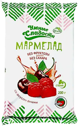 Мармелад Умные сладости желейно-формовой со вкусом вишни Di&Di 200г