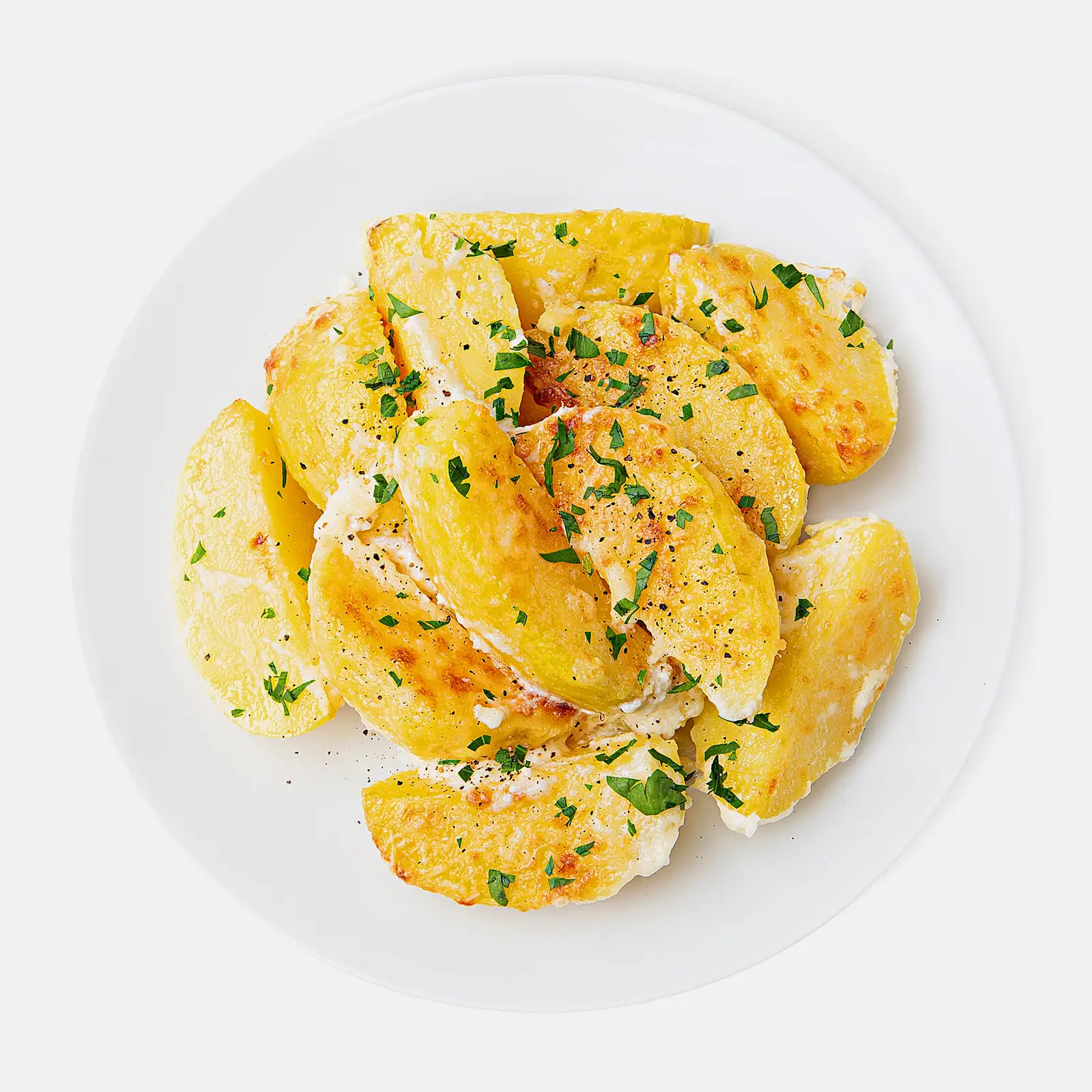 Картофель запеченный в сливках с сыром
