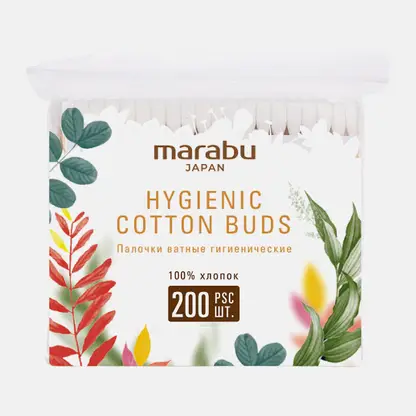 Ватные палочки Botanica Marabu 200шт
