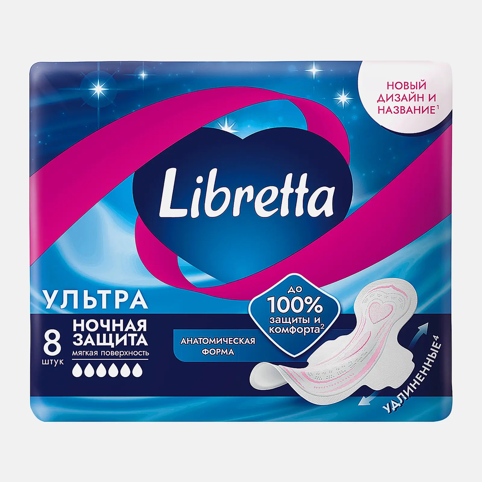 Гигиенические прокладки Ультра ночные Libretta/Либресс 8шт