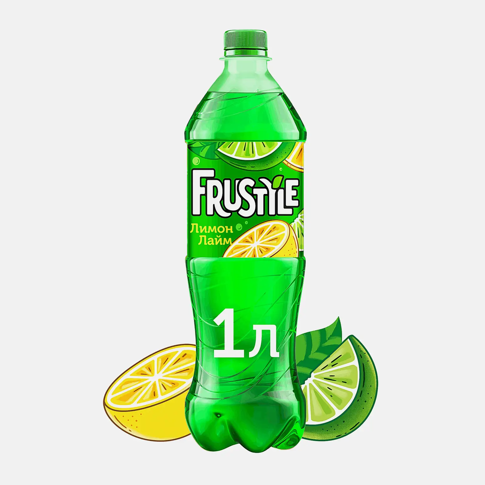 Изображение товара Газированный напиток Frustyle Лимон Лайм 1л безалкогольный цитрусовый освежающий