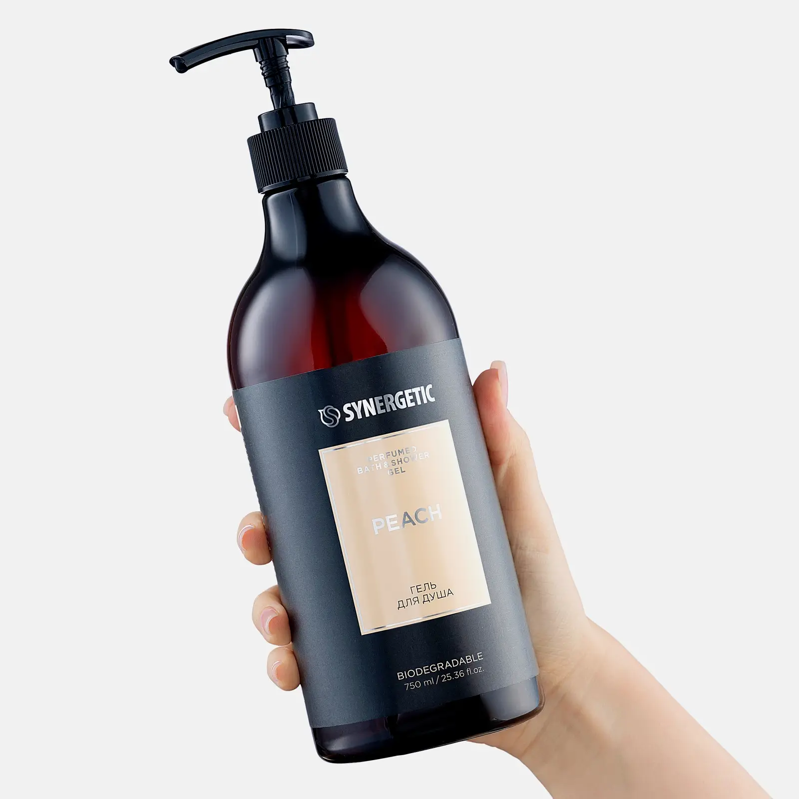 Парфюмированный гель для душа Peach Synergetic 750мл - фото 2