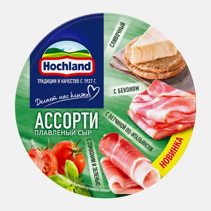 Плавленый сыр ассорти Hochland 50% 140г
