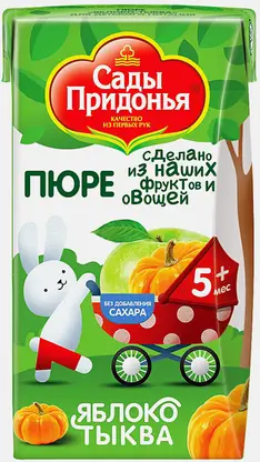 Пюре Сады Придонья Яблоко Тыква 125г