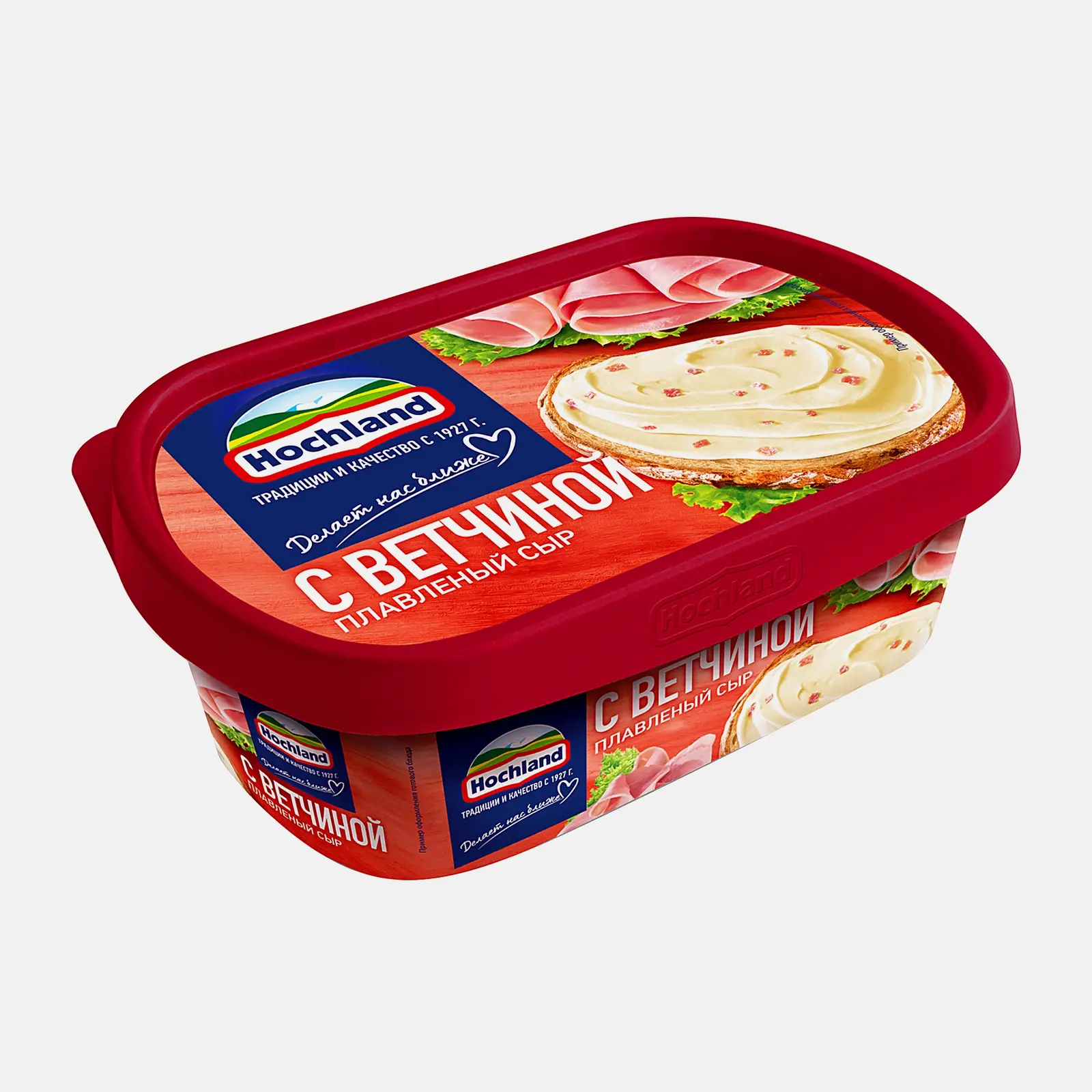Изображение товара Сыр плавленый Hochland с ветчиной 55% 200г