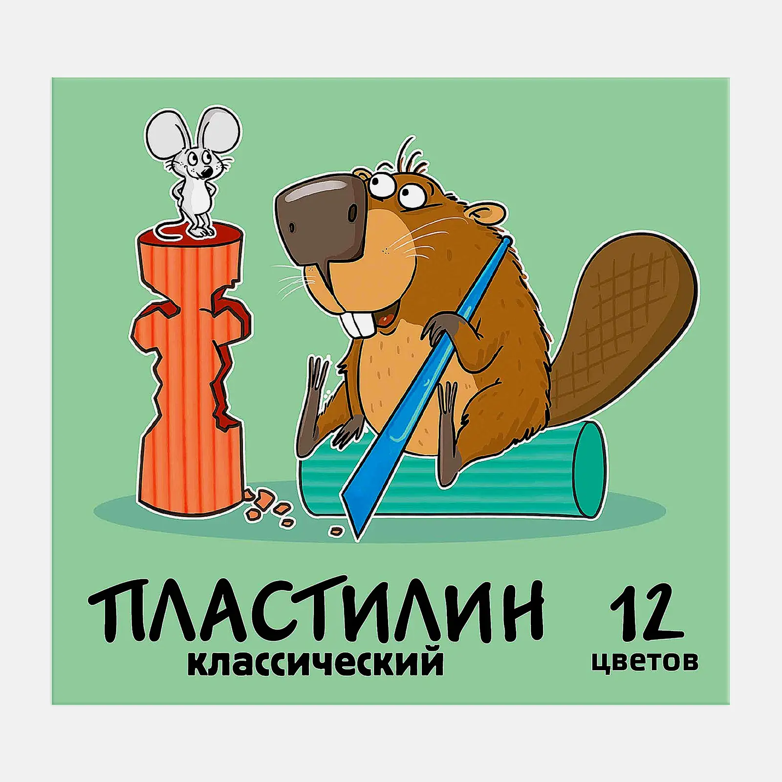 Пластилин Луч Биг промо Классический 12 цветов 168г в ассортименте - фото 2