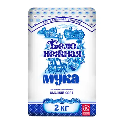 Изображение товара Мука Бело-нежная пшеничная 2кг