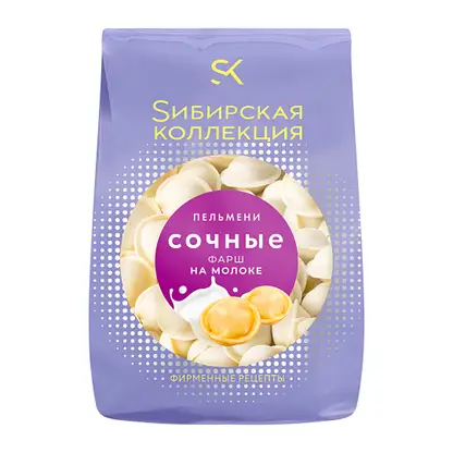 Изображение товара Пельмени Sибирская Коллекция Сочные с фаршем на молоке 700г