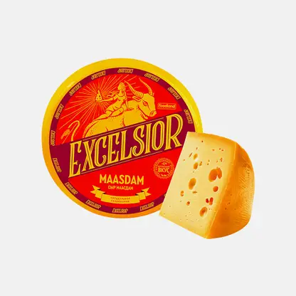 Сыр Радость вкуса Excelsior Маасдам 45% весовой