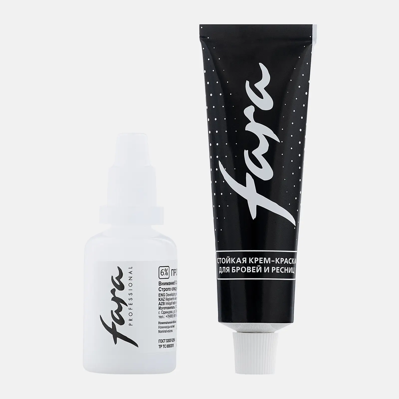 Крем-краска для бровей и ресниц Fara Professional тон 1.0 черный 50г - фото 3 Крем-краска для бровей и ресниц Fara Professional тон 1.0 черный 50г - фото 3