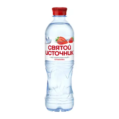 Изображение товара Вода Святой источник питьевая негазированная со вкусом клубники 500мл