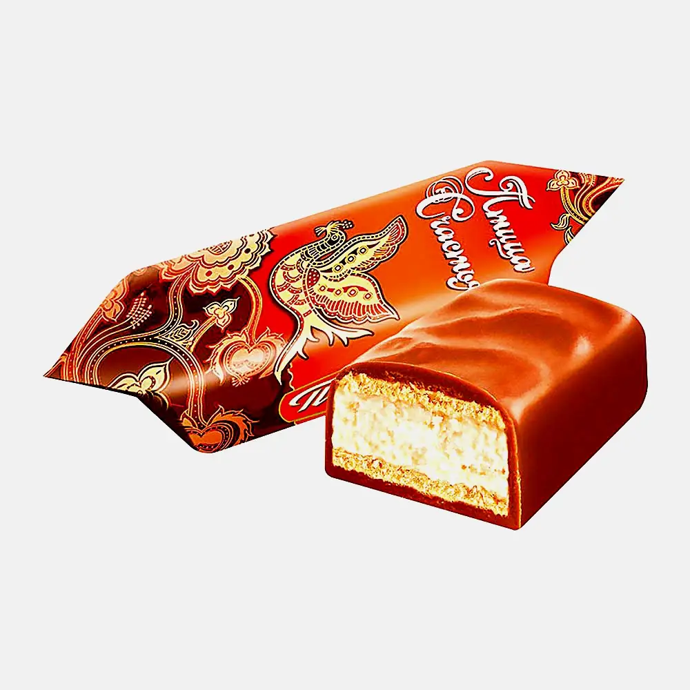 Конфеты Птица счастья вафельные тертый миндаль Победа вкуса 200г