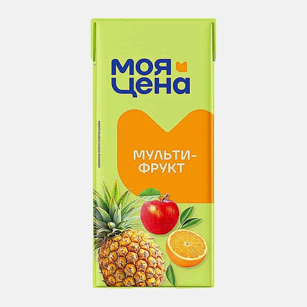 Изображение товара Мультифруктовый напиток Моя цена 950мл с натуральными соками и пюре