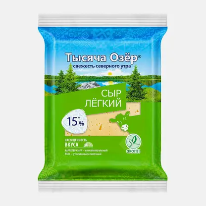 Сыр Лёгкий 30% Тысяча Озёр 180г