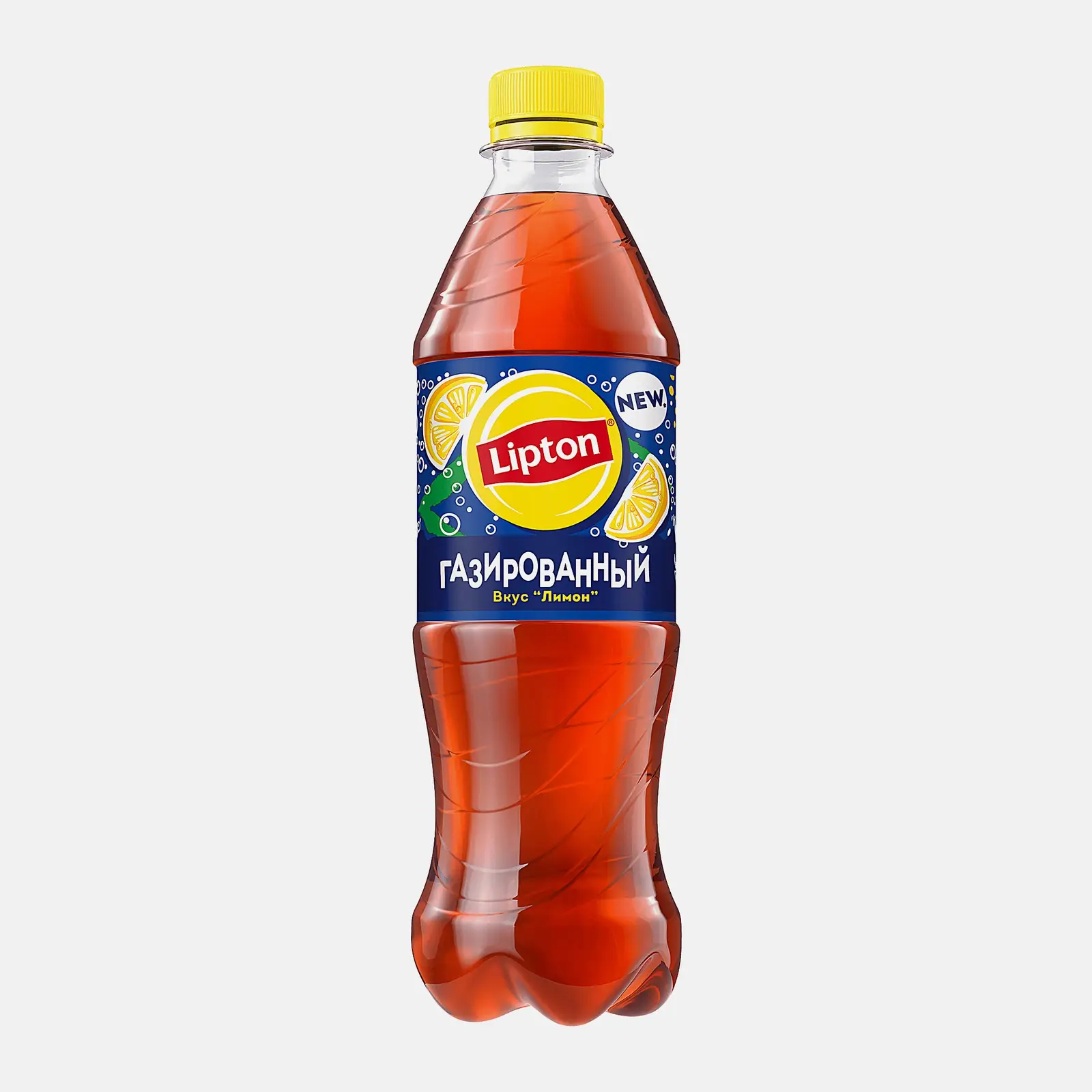 Изображение товара Черный чай холодный газированный лимон Lipton 500мл