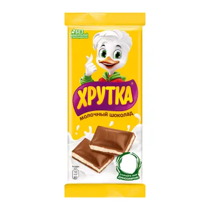 Изображение товара Молочный шоколад с молочной начинкой Хрутка 90г