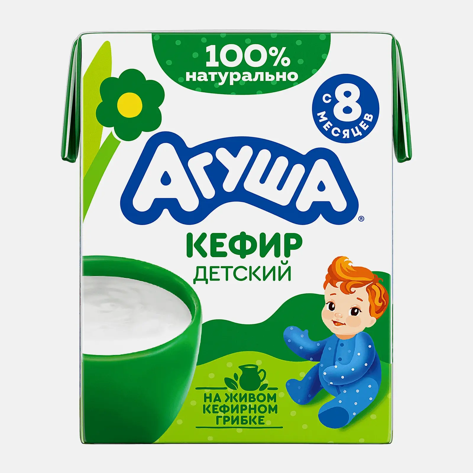Изображение товара Кефир детский с 8 месяцев Агуша 3.2% 200мл
