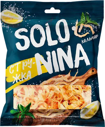 Кальмар стружка сушено-вяленый Solonina 70г