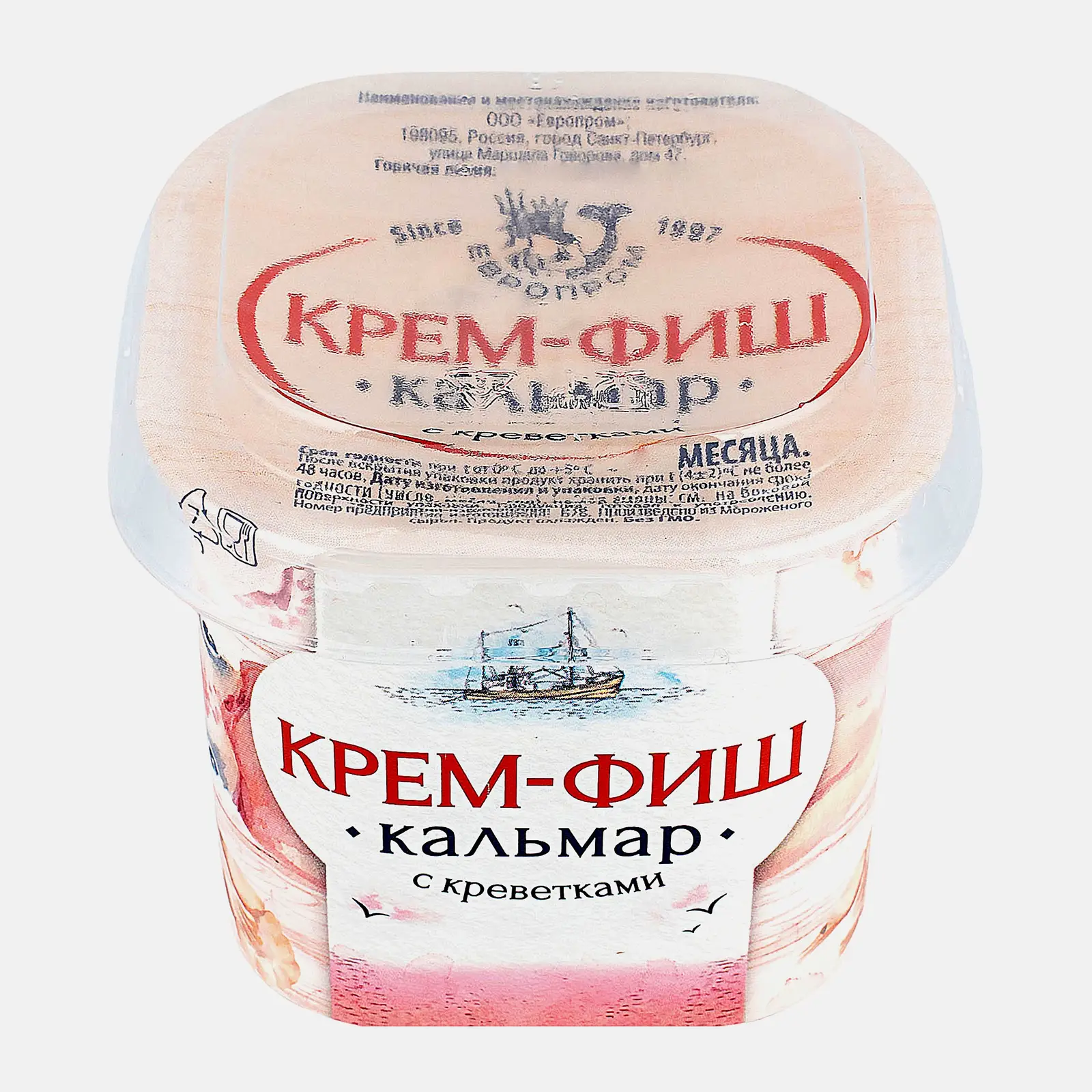 Паста Крем-фиш Кальмар с креветками 150г