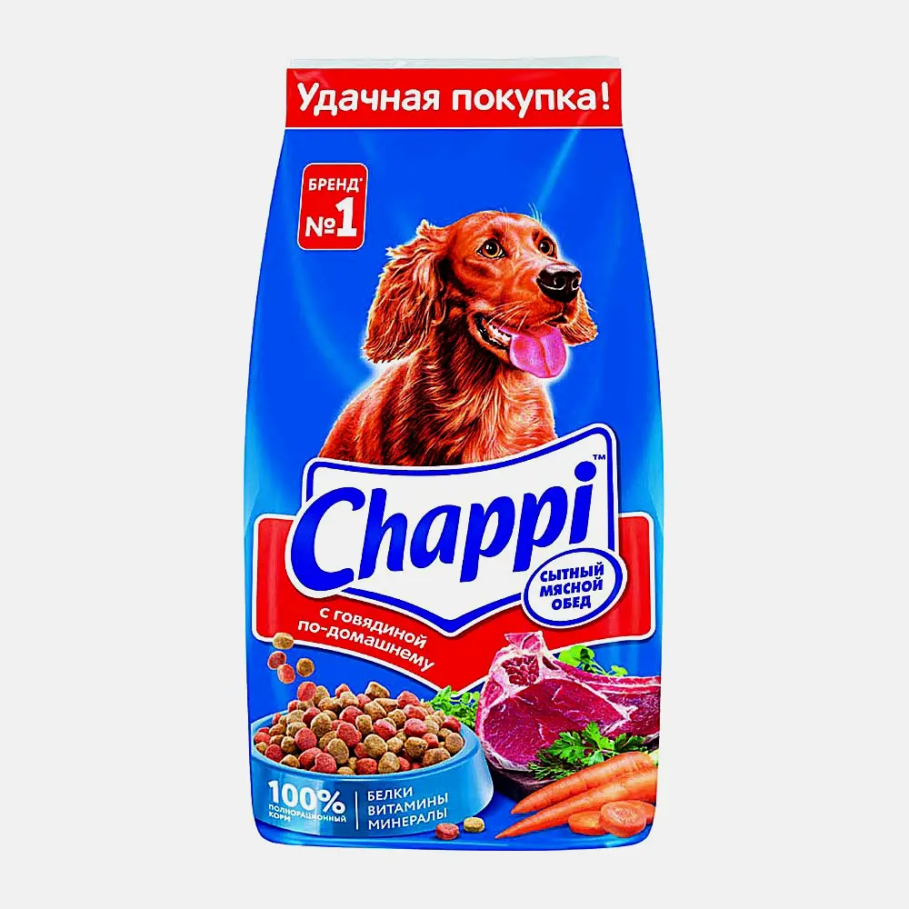 Сухой корм для собак с говядиной Chappi 15кг