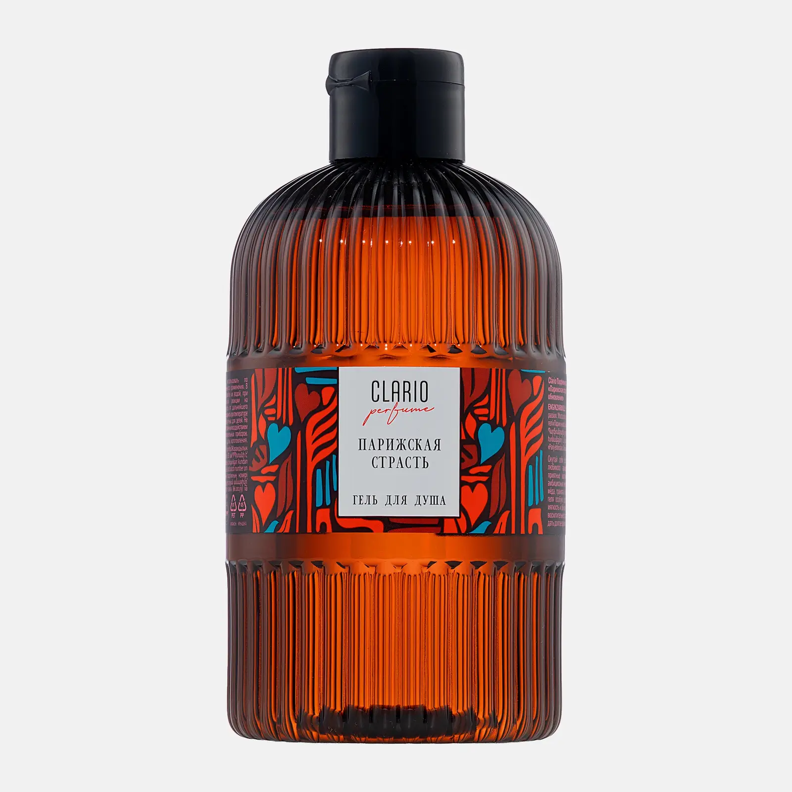 Изображение товара Гель для душа Clario парфюмированный Парижская страсть Увлажнение и обновление 500мл