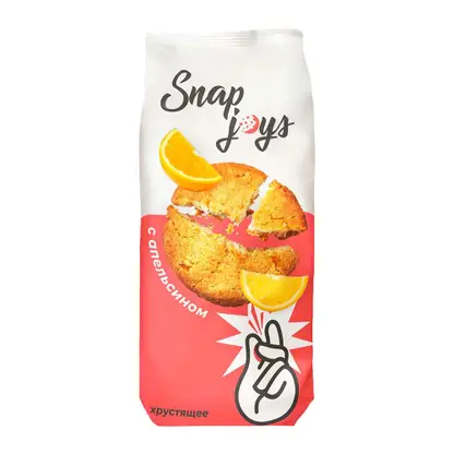 Изображение товара Печенье со вкусом апельсина и карамели Snapjoys 180г