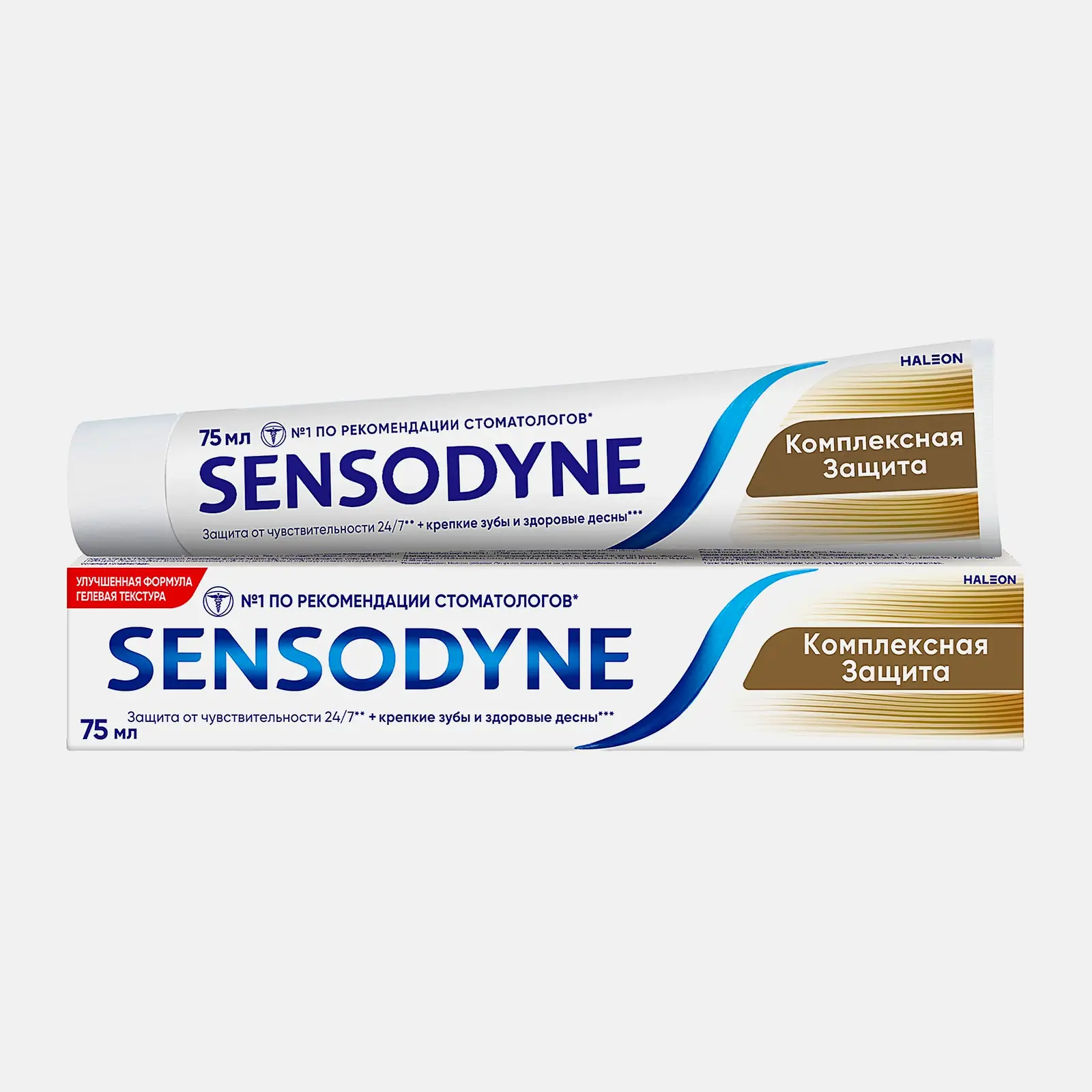 Зубная паста Sensodyne Комплексная Защита для чувствительных зубов с фтором освежающий мятный вкус 75мл