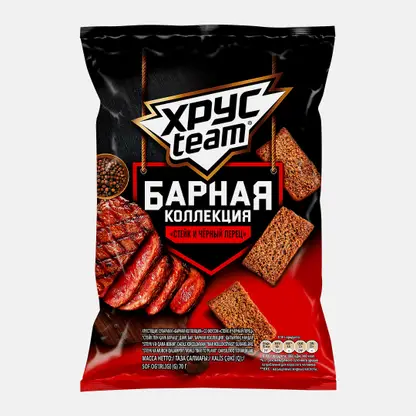 Сухарики Хрустим Барные со вкусом стейк и перец 70г