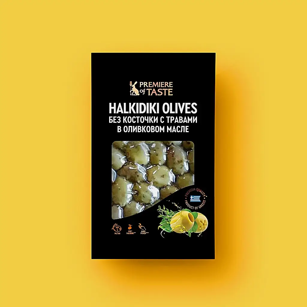 Изображение товара Оливки халкидики без косточки маринованные Premiere of Taste 150г