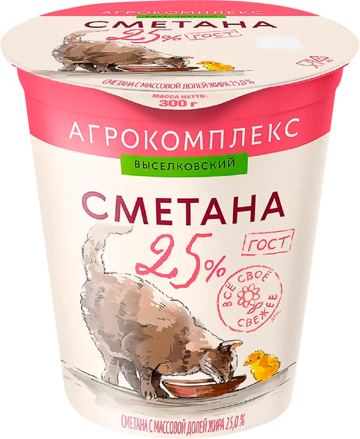 Сметана Агрокомплекс 25% 300г — в каталоге на сайте сети Магнит | Краснодар