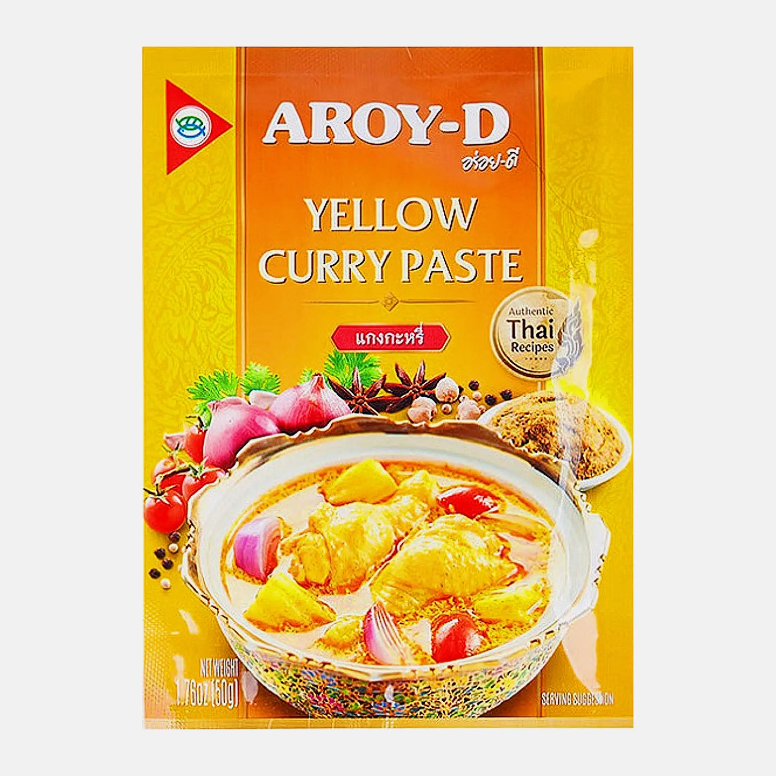 Паста Карри Aroy-D желтая 50г