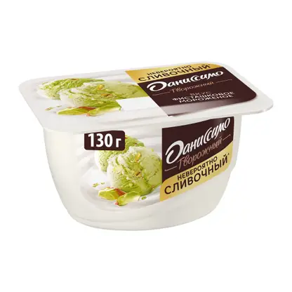 Изображение товара Творожный продукт Даниссимо со вкусом фисташкового мороженого 6.5% 130г