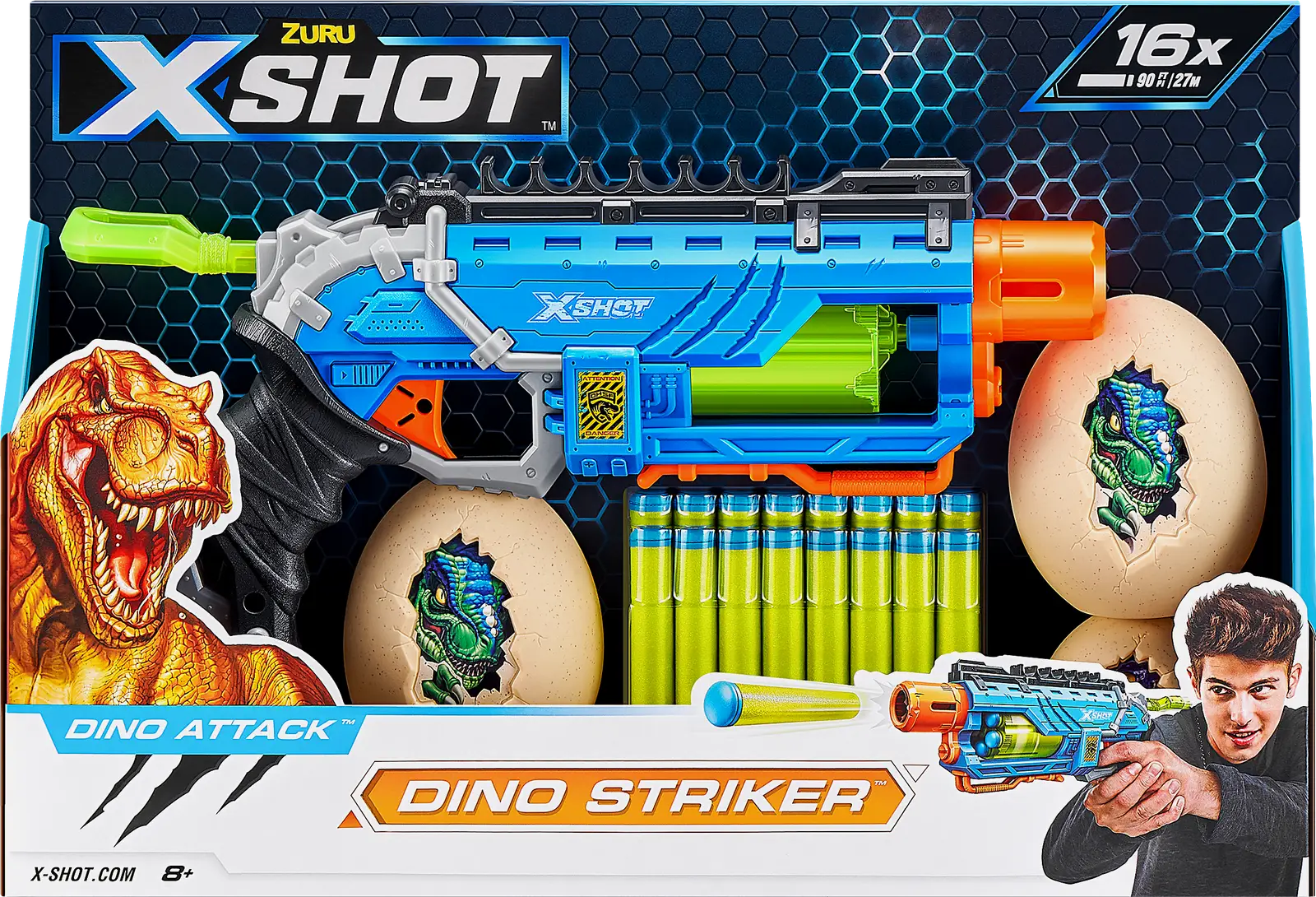 Игрушка X-Shot бластер Dino Striker 550г 30*18*5см - фото 3