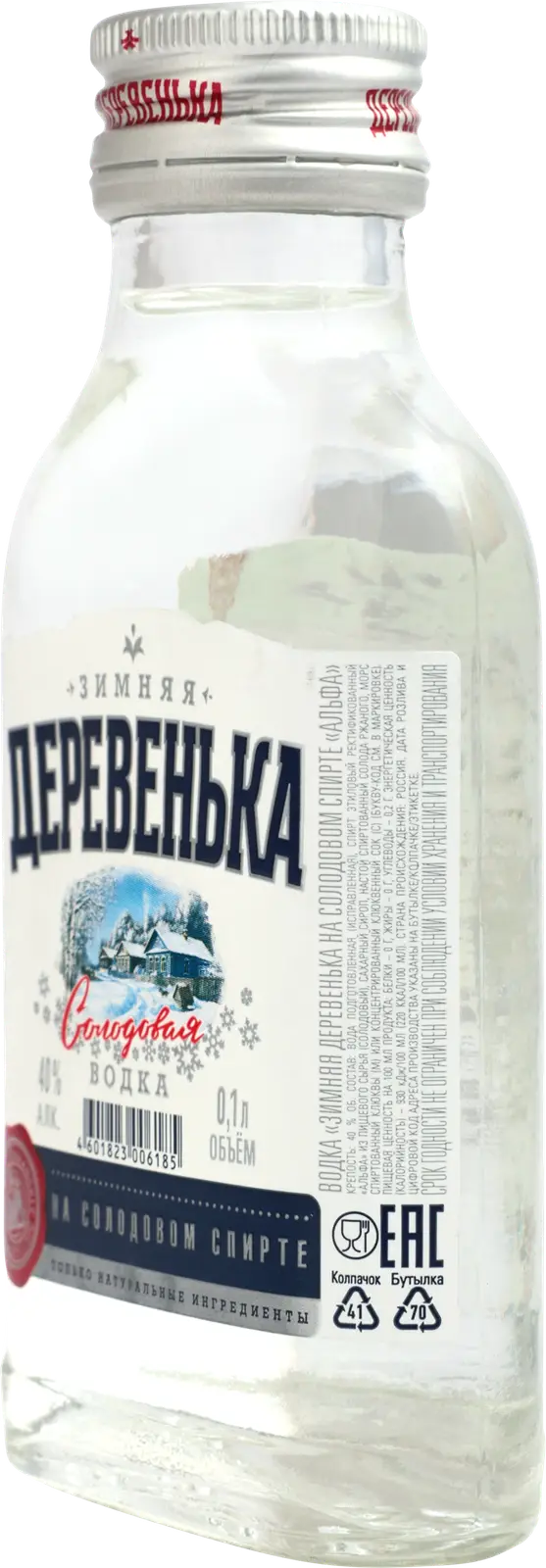 Водка Зимняя деревенька солодовая 40% 100мл — в каталоге на сайте сети  Магнит | Краснодар