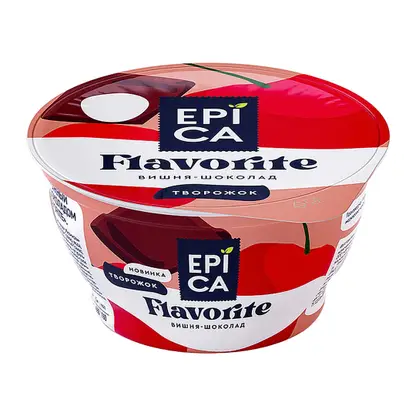 Изображение товара Десерт Epica Flavorite творожный вишня шоколад 8.1% 130г