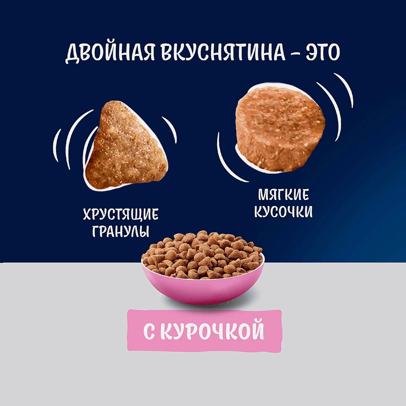Сухой корм для котят Двойная вкуснятина с курочкой Felix 600г