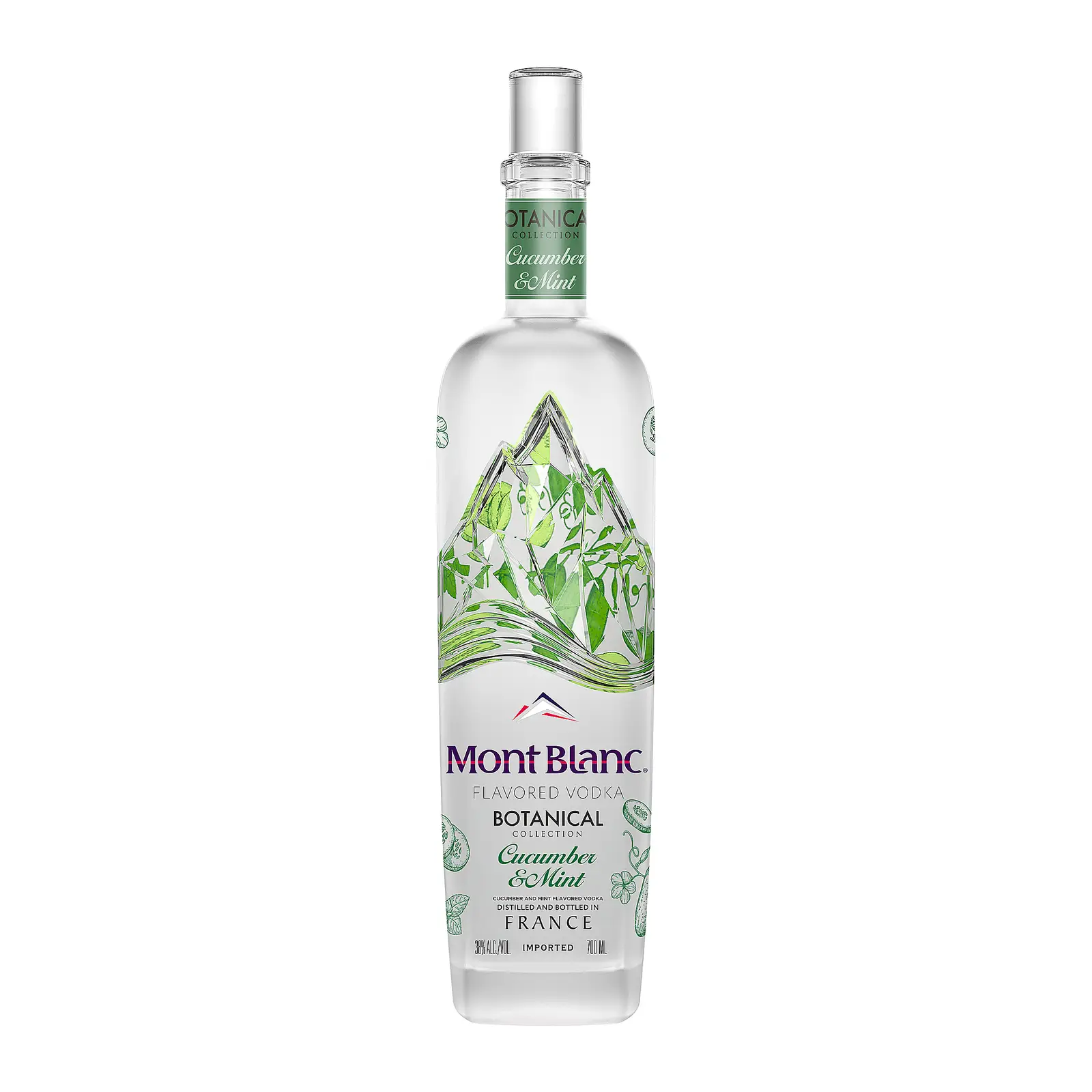Водка особая MontBlanc Botanical Cucumber Mint 38% 700мл