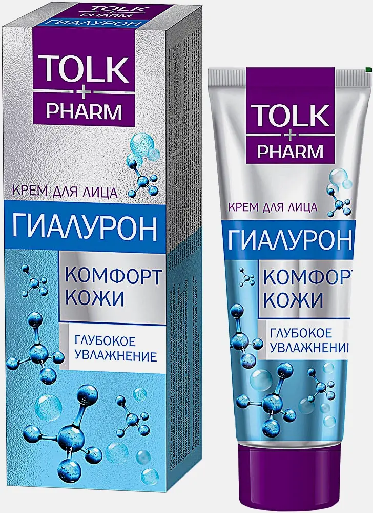 Крем для лица Tolk Pharm с Гиалуроновой кислотой Увлажняющий 40г