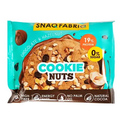 Изображение товара Печенье Snaq Fabriq глазированное шоколад фундук без сахара 35г