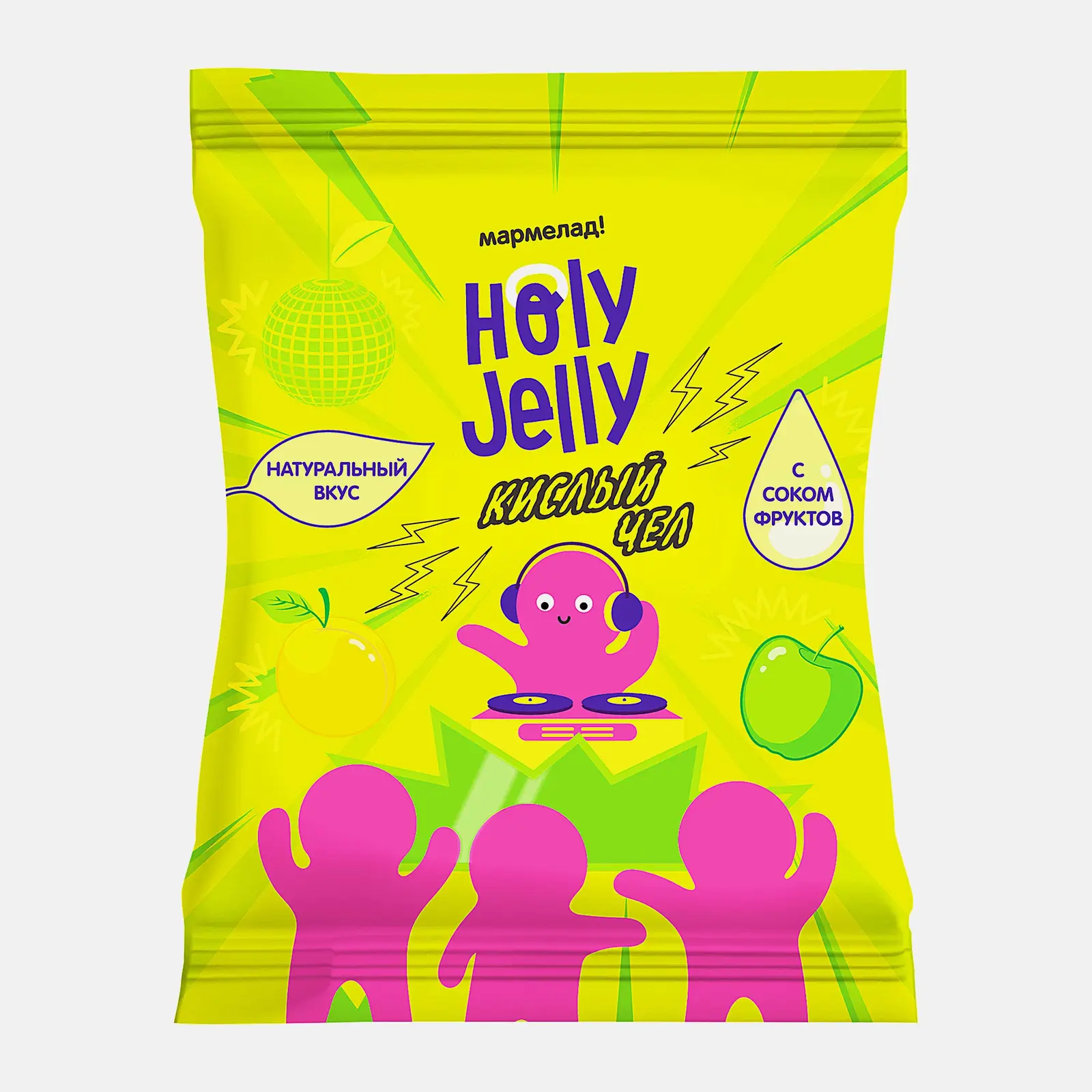 Изображение товара Мармелад Holy Jelly жевательный кислый 65 г разноцветные ленточки