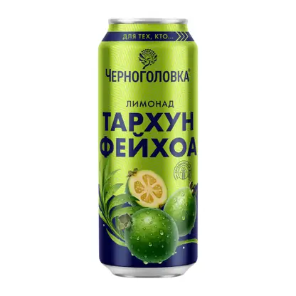 Изображение товара Газированный напиток тархун-фейхоа Черноголовка 450мл Изображение товара Газированный напиток тархун-фейхоа Черноголовка 450мл