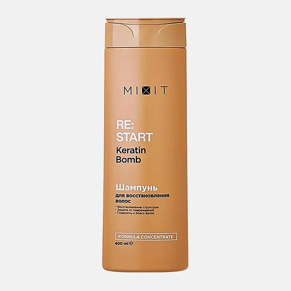Шампунь для волос Mixit Keratin Bomb восстанавливающий 400мл