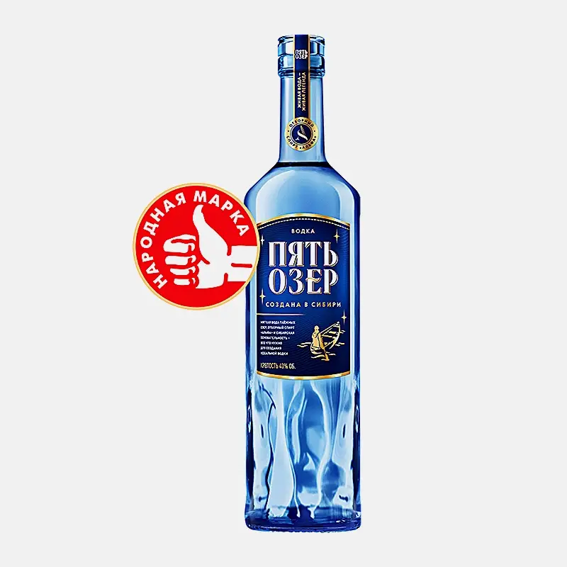 Водка Пять озер 40% 1л