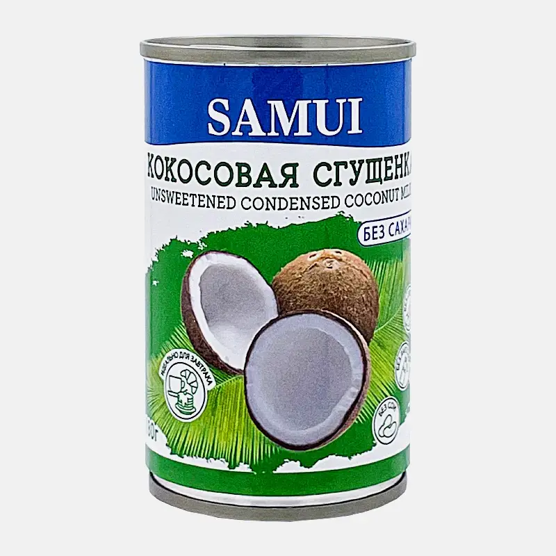 Сгущенка кокосовая без сахара Samui 180г Сгущенка кокосовая без сахара Samui 180г