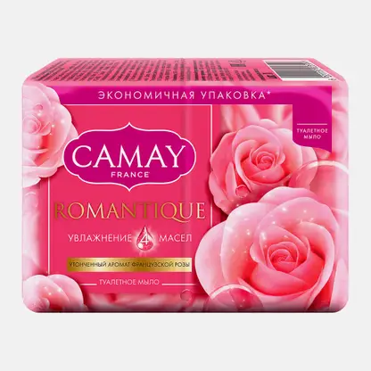 Мыло Camay Romantique с ароматом французской розы 4шт*75г