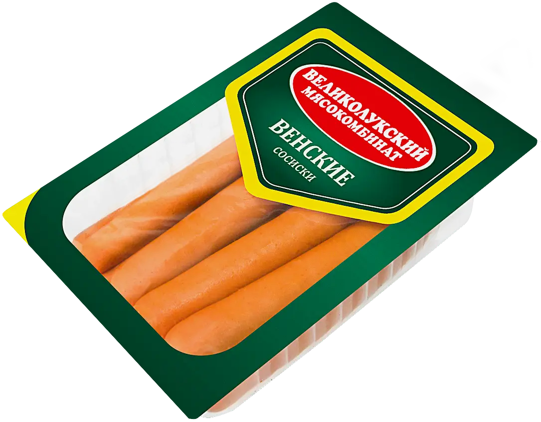 Сосиски Венские вареные Великолукский МК 470г
